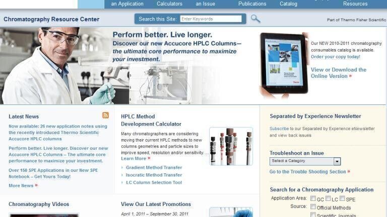 Find your Application on Our Chromatography Resource Center