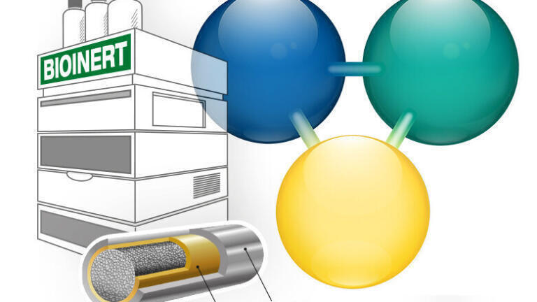 Bioinert (U)HPLC columns for bio-separations and coordinating compounds