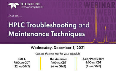 Join us on December 1 for HPLC Troubleshooting and Maintenance Techniques webinar