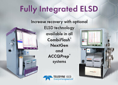 Increase recovery with option ELSD technology available in all CombiFlash and NextGen ACCQPrep systems