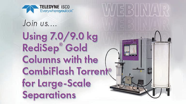 Using 7.0/9.0 kg RediSep® Gold Columns with the CombiFlash Torrent® for Large-Scale Separations