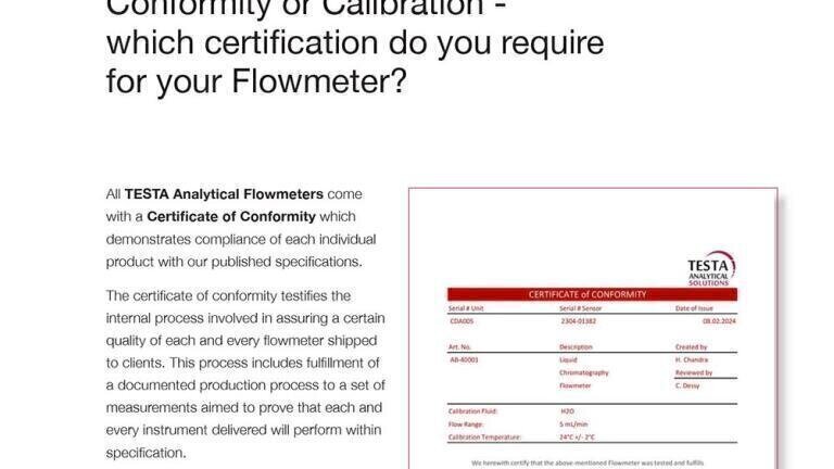 Certification solutions for liquid flowmeters